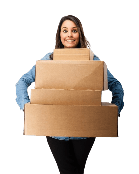 women with boxes